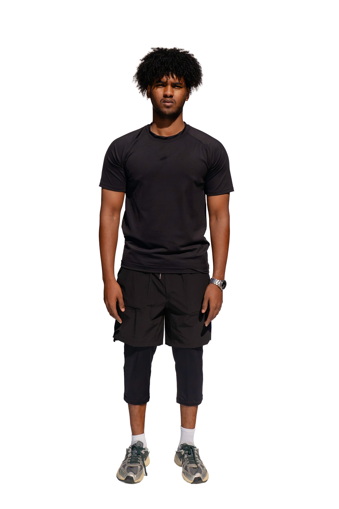 Men's Hybrid Tee in Black