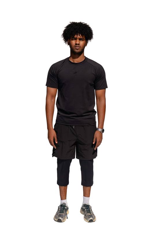 Men's Hybrid Tee in Black