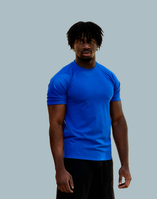 Men's Hybrid Tee in Blue